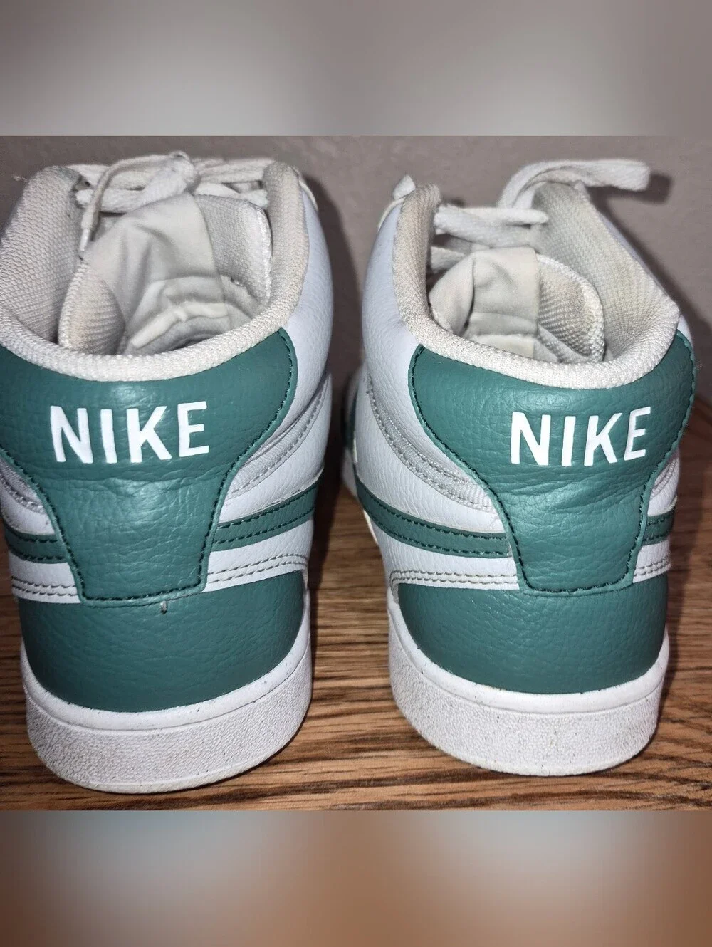 Nike Court Vision Mid Green Grey White Retro Sneakers DN3577-102 Mens Size 9.5